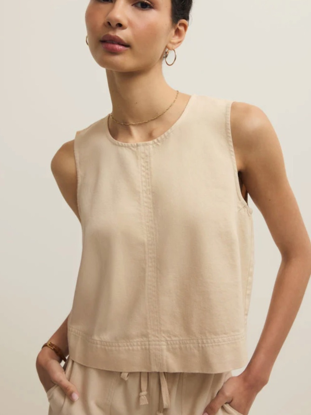 Sun Seeker Twill Tank
Parchment / Extra Small